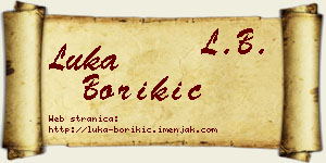 Luka Borikić vizit kartica